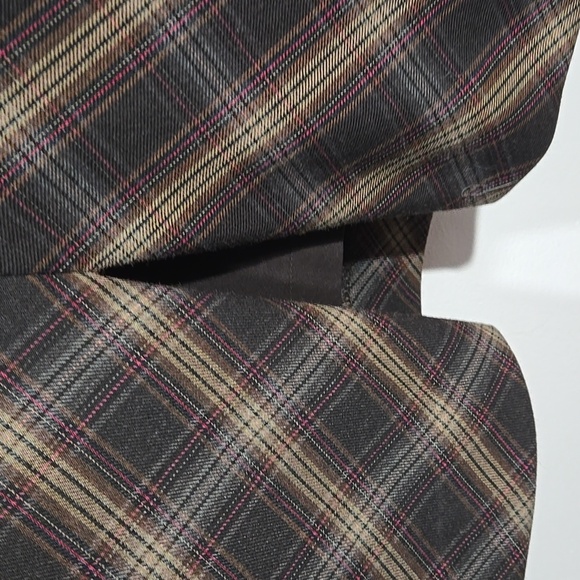 Vintage Nine West Brown Plaid Dress Set 16 - Picture 6 of 15